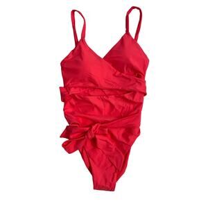 CITRINE Women's Amelia One-Piece Swimsuit In Dark Coral Sz L NWT